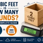 2 cubic feet is how many pounds