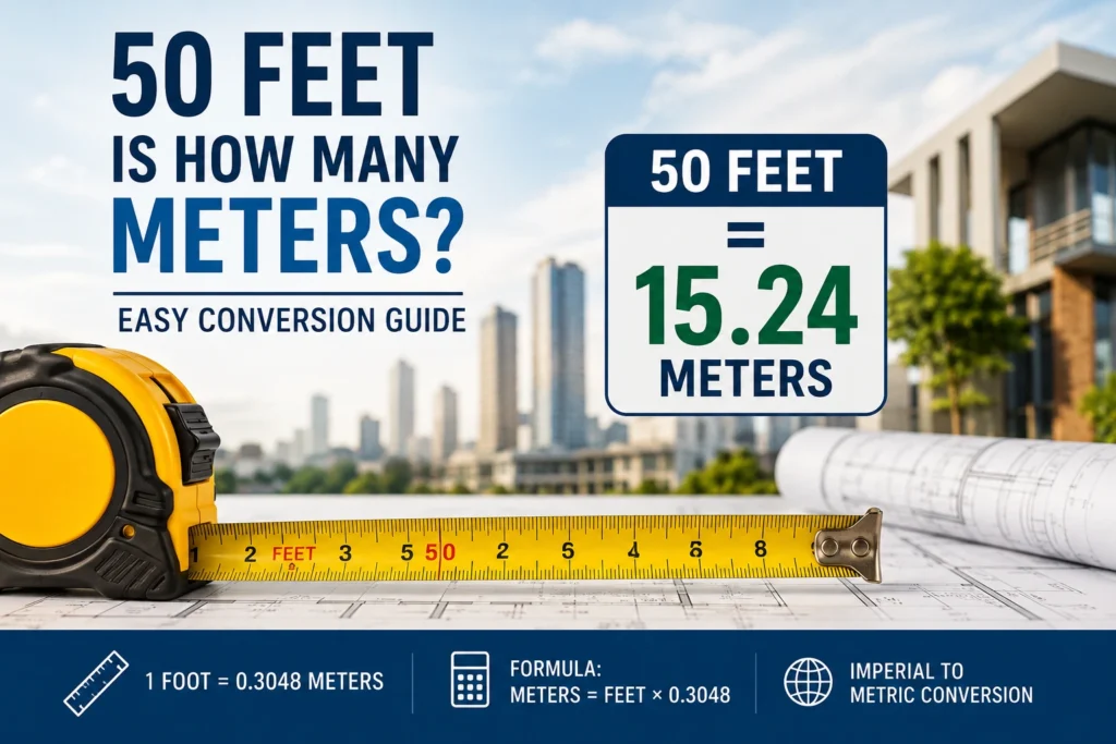 50 feet is how many meters