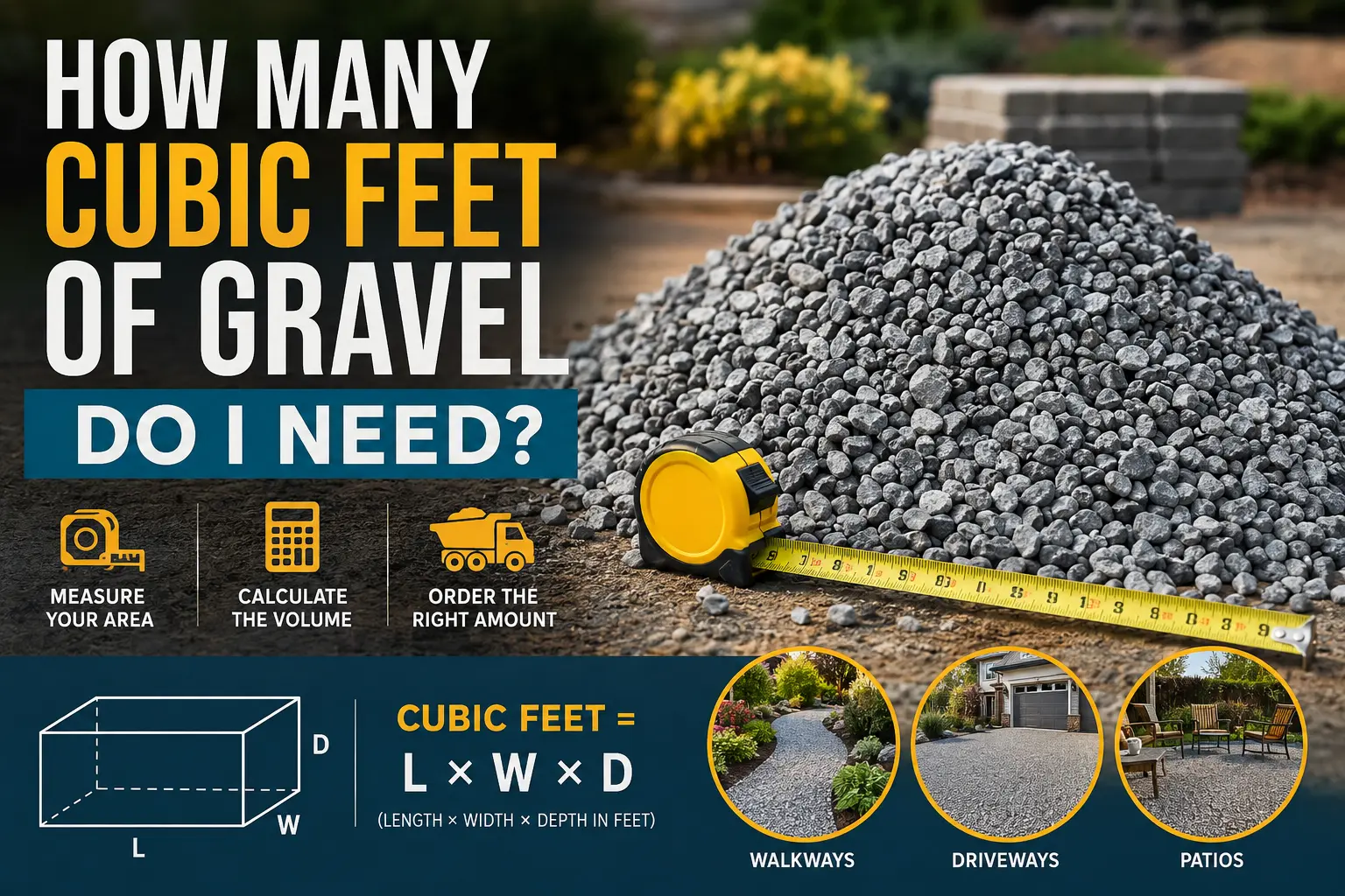 how many cubic feet of gravel do i need