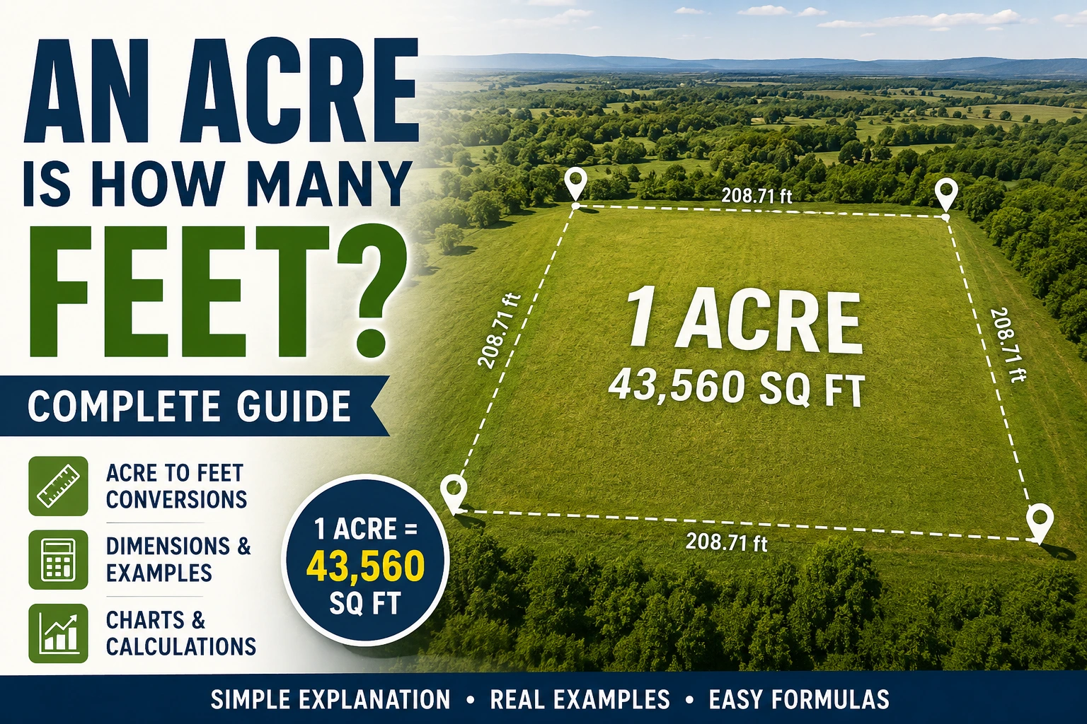 an acre is how many feet