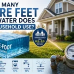 how many acre feet of water does a household use