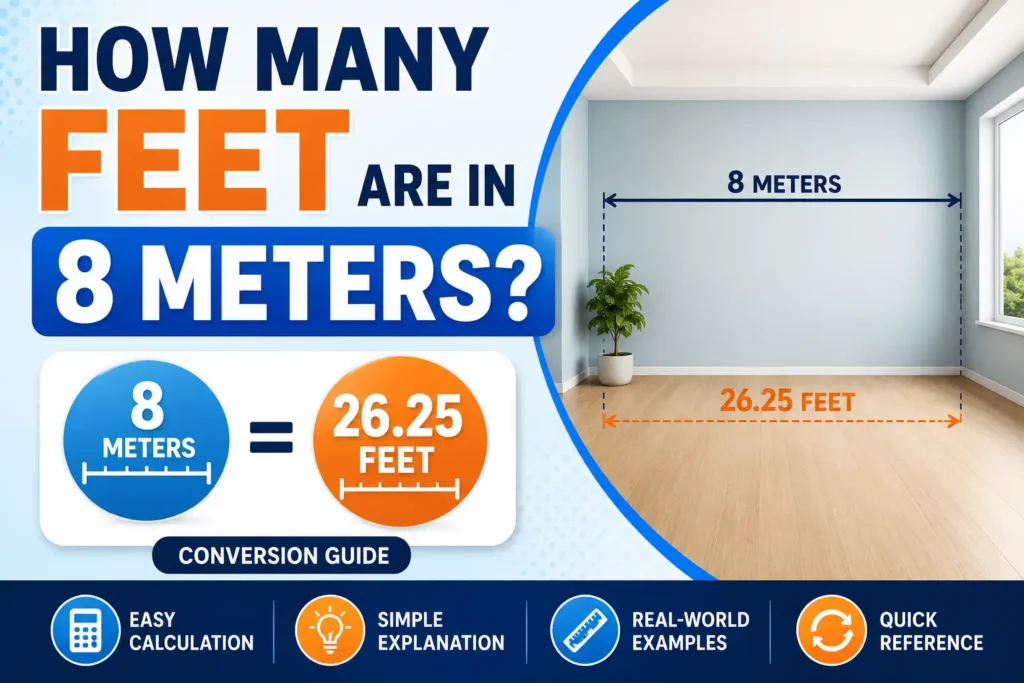 how many feet are in 8 meters