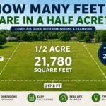 how many feet are in a half acre
