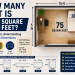 how many feet is 75 square feet
