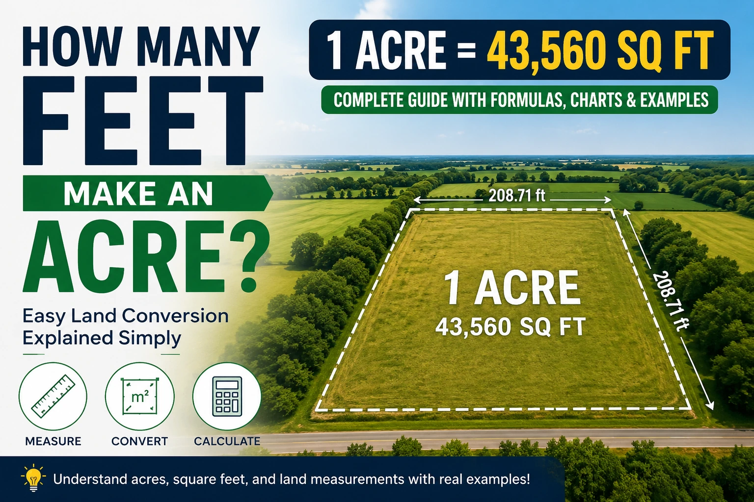how many feet make a acre