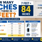 how many inches are there in 7 feet