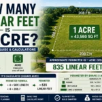 how many linear feet is 1 acre