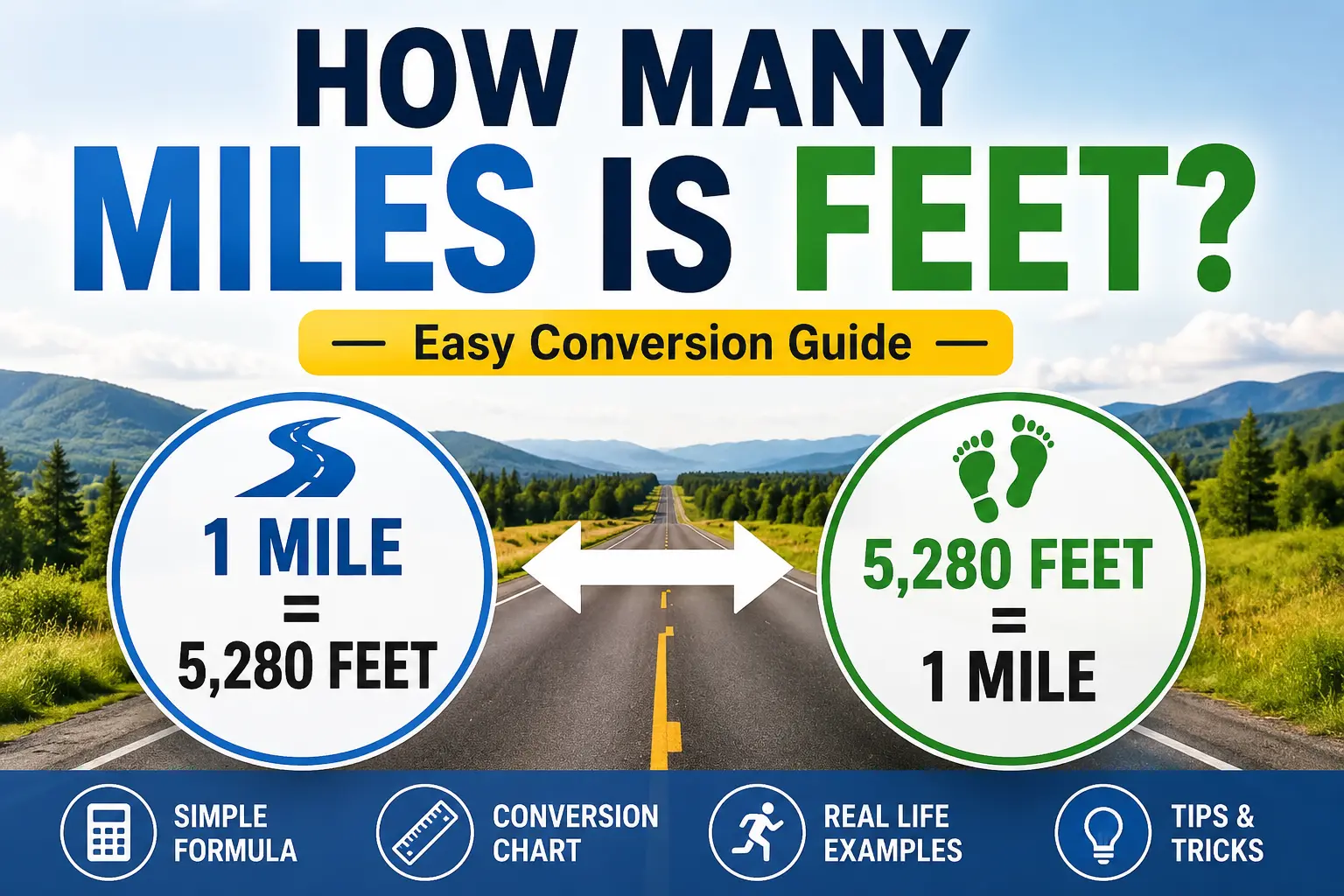 how many miles is feet