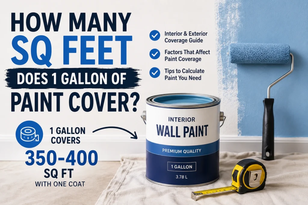 how many sq feet 1 gallon paint