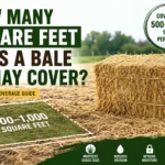 how many square feet does a bale of hay cover