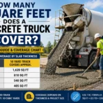 how many square feet does a concrete truck cover