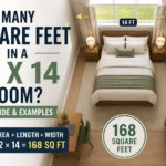 how many square feet in a 12 x 14 room