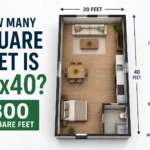 how many square feet is 20x40