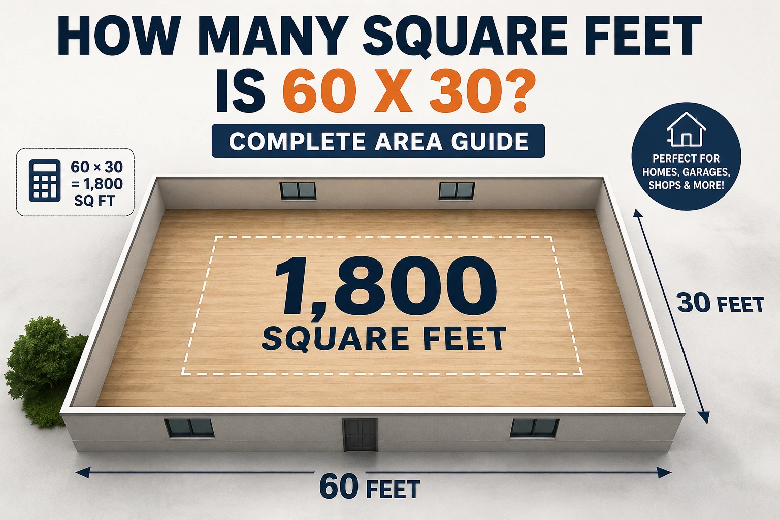 how many square feet is 60 x 30