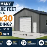 how many square feet is a 20 by 30 building