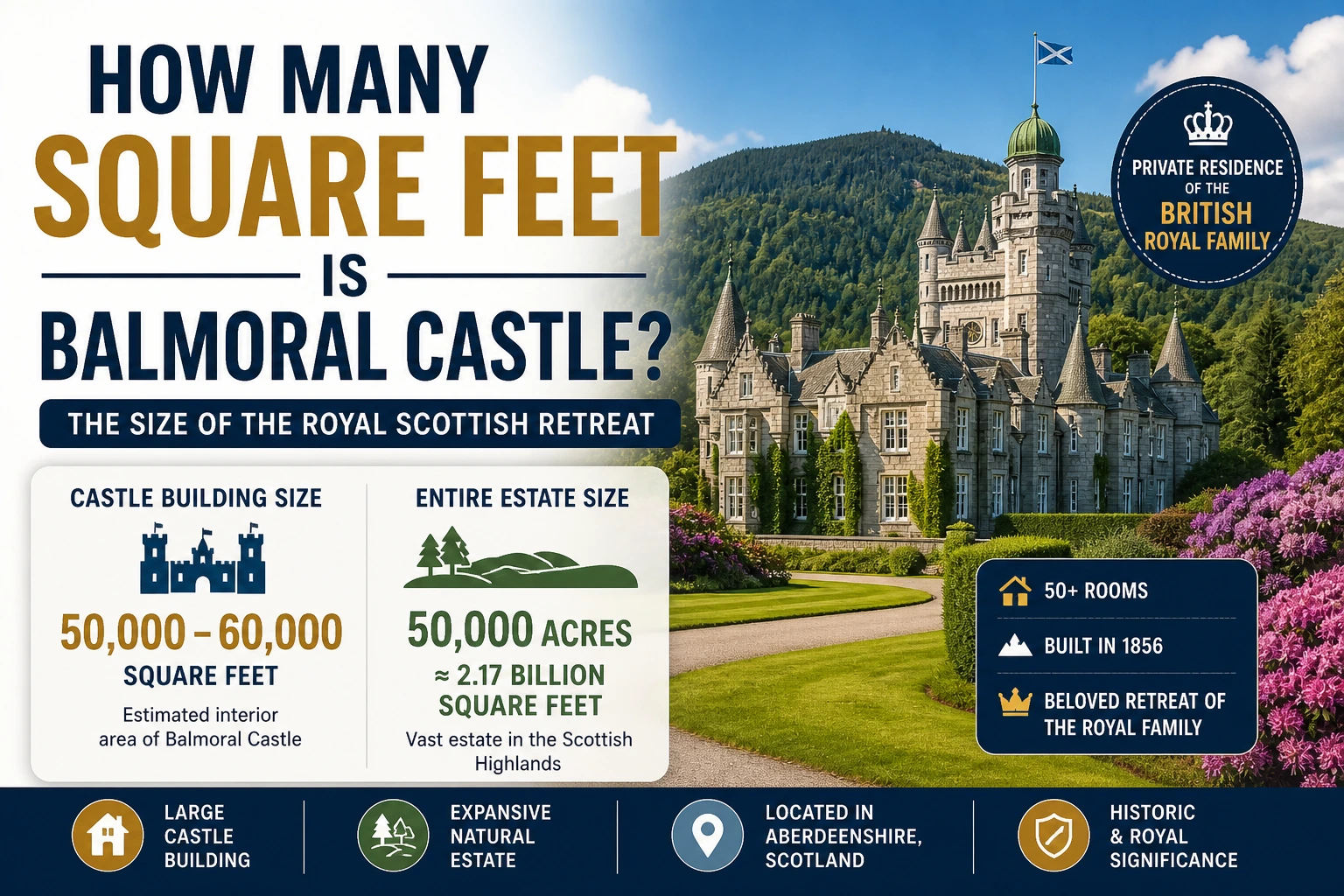 how many square feet is balmoral castle