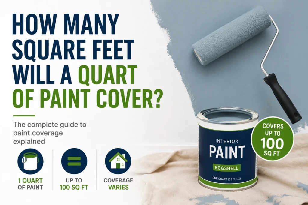 how many square feet quart of paint