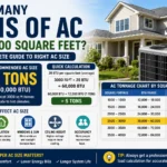 how many tons of ac for 3000 square feet