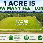 1 acre is how many feet long