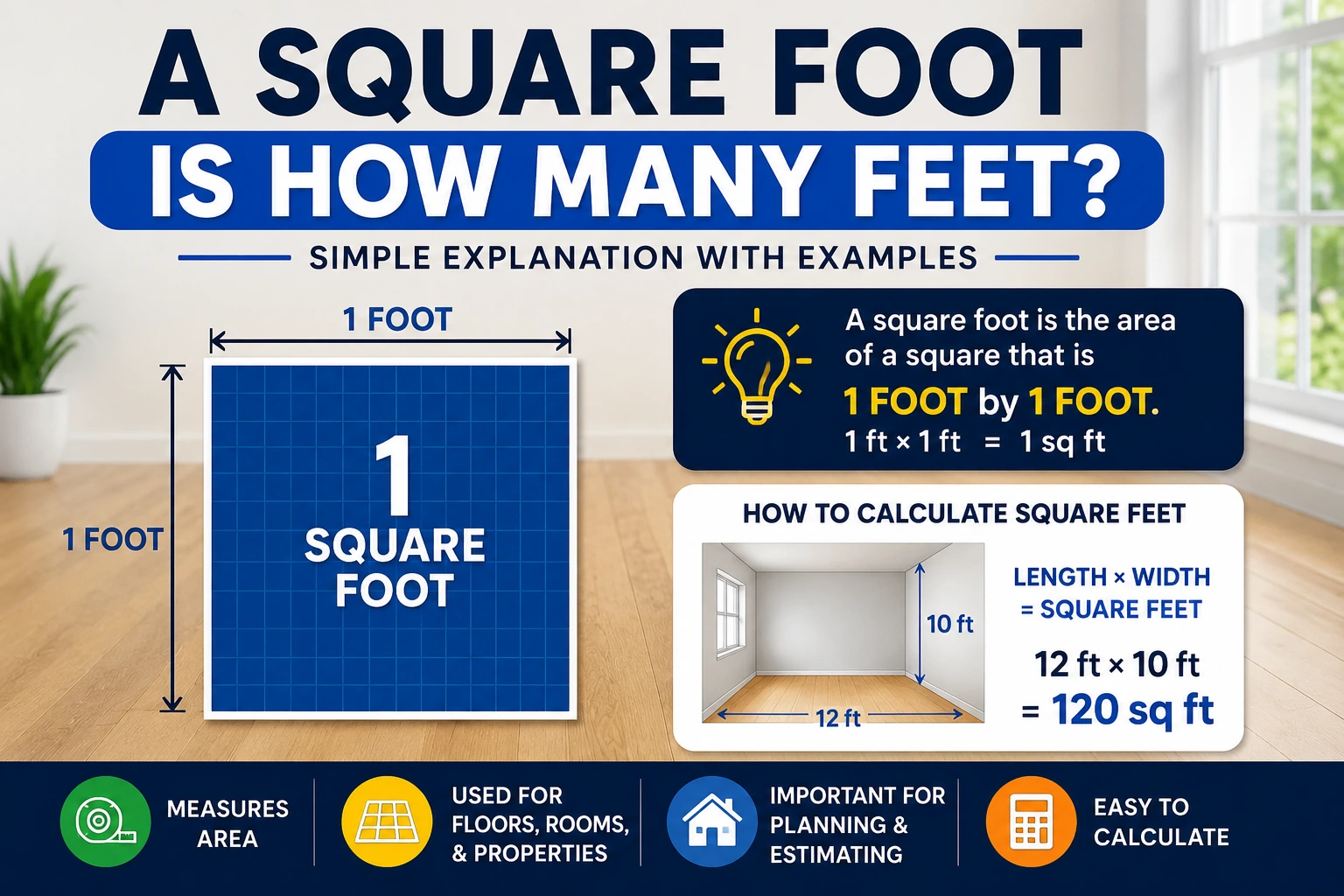 a square foot is how many feet