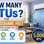 how many btus for 100 square feet