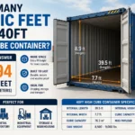 how many cubic feet in a 40ft high cube container