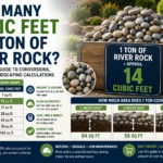 how many cubic feet in a ton of river rock