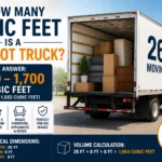 how many cubic feet is a 26 foot truck