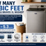 how many cubic feet is maytag bravos xl washer