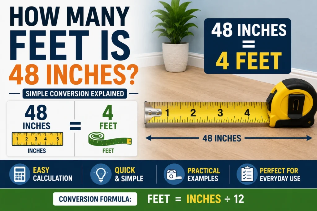 how many feet 48 inches