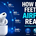 how many feet can airpods reach