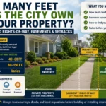 how many feet does the city own of your property