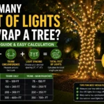 how many feet of lights to wrap a tree