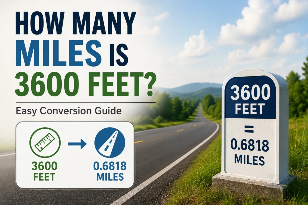 how many miles is 3600 feet