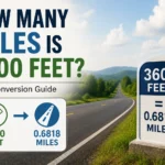 how many miles is 3600 feet