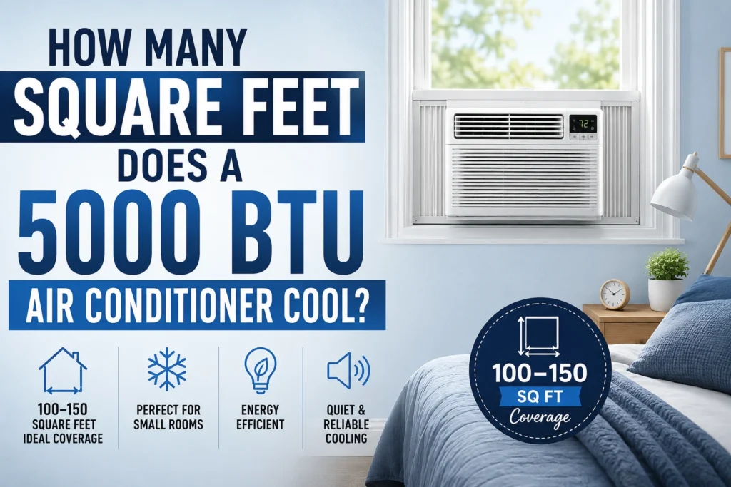how many square feet 5000 btu air conditioner