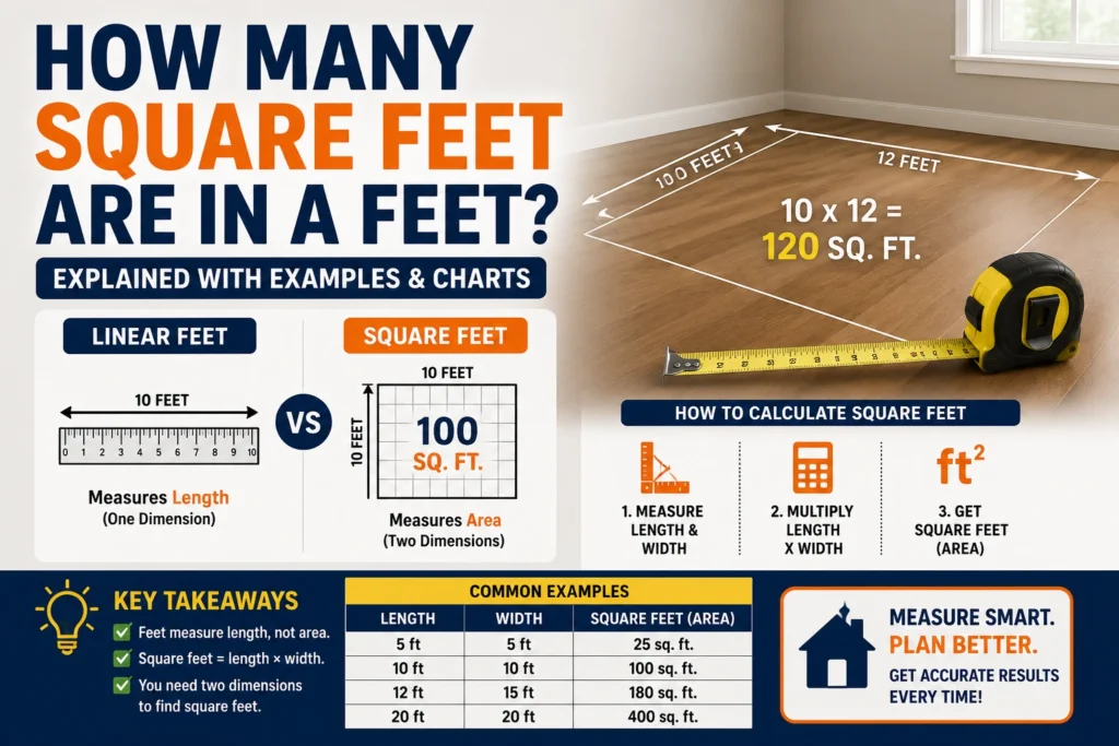 how many square feet are in a feet