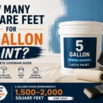 how many square feet for 5 gallon paint