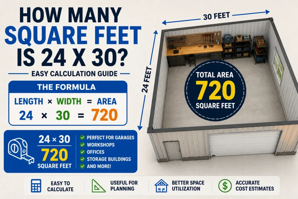 how many square feet is 24 x 30
