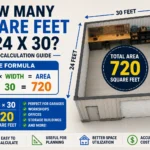 how many square feet is 24 x 30