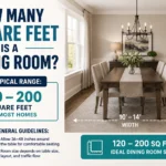 how many square feet is a dining room
