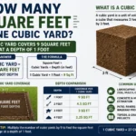how many square feet is one cubic yard