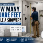 how many square feet to tile a shower
