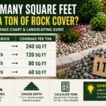 how many square feet will a ton of rock cover