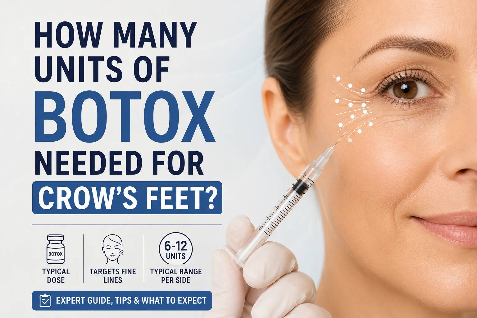 how many units of botox needed for crows feet