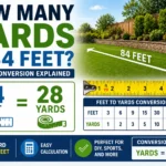how many yards is 84 feet