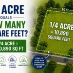 1/4 acre equals how many square feet