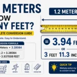 1.2 meters is how many feet