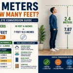 2.4 meters is how many feet