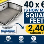 40 x 60 is how many square feet